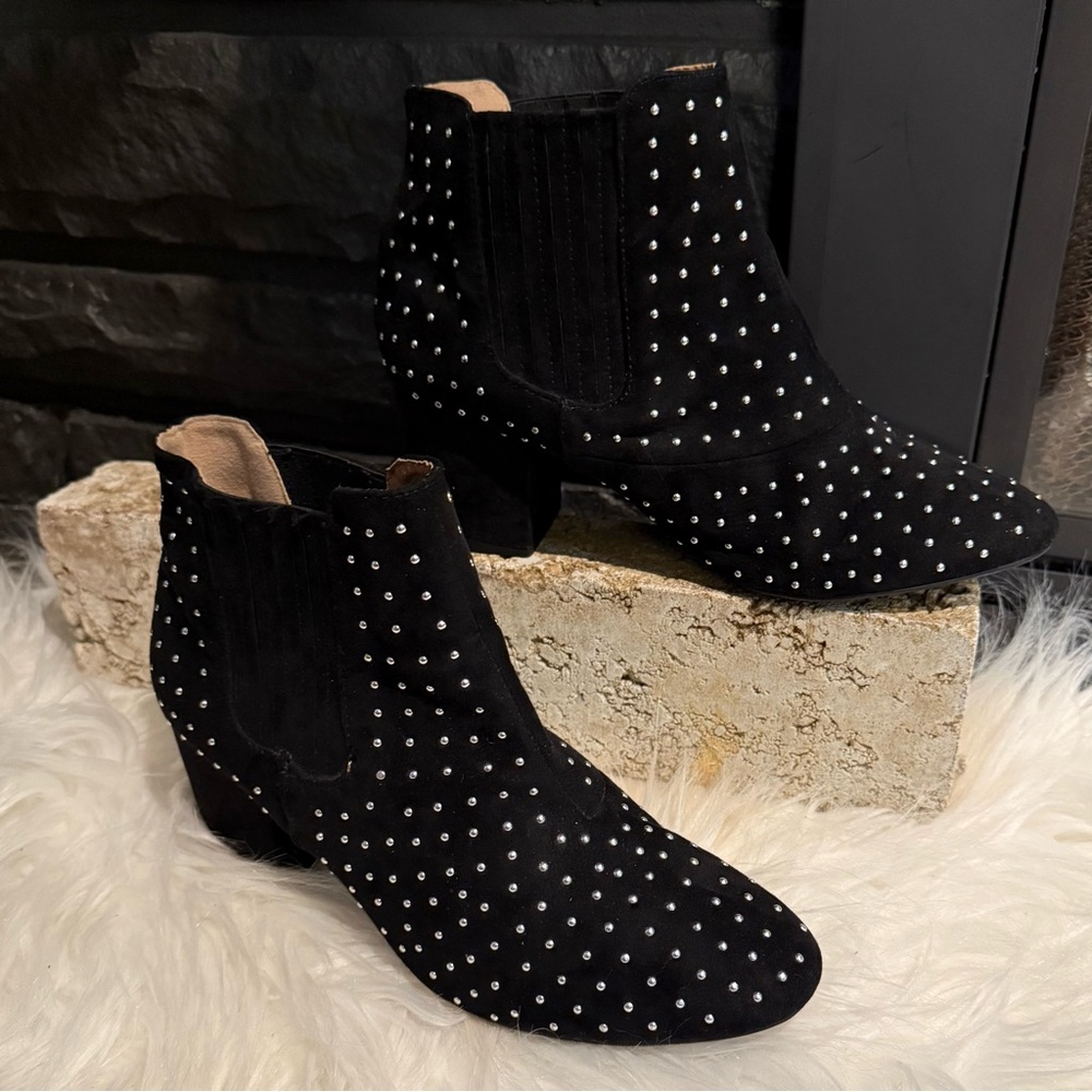 Black Studded Ankle Boots
